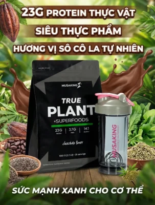 Sữa thực vật Pure Vegan Protein Body Gold túi 1 kg Bột dinh dưỡng thực vật True Plant+ 1kg