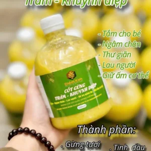 Cốt Gừng Tràm Khuynh Diệp Điềm Kim 500ml Cốt gừng tràm khuynh diệp Điềm Kim tắm bé, ngâm chân 500ml
