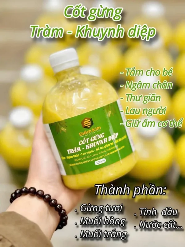 Cốt gừng tràm khuynh diệp Điềm Kim tắm bé, ngâm chân 500ml