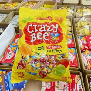 Kẹo dẻo con ong của Nga Crazy Bee Roshen túi 1kg Kẹo dẻo vị trái cây Roshen Crazy Bee