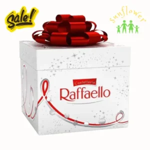 Kẹo socola Raffaello phủ dừa hộp vuông nơ đỏ 300g của Italia
