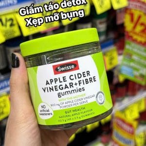 Kẹo giấm táo Swisse Apple Cider Vinegar + Fiber Gummies 45 viên