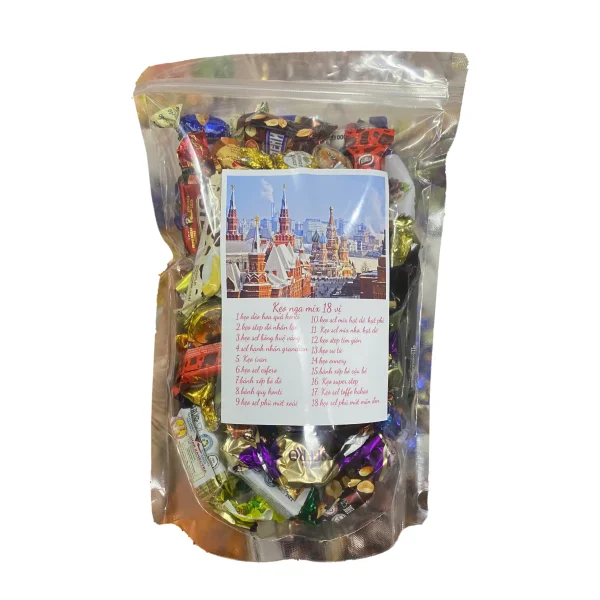 Kẹo mix Nga 19 vị gói 500g-1 kg