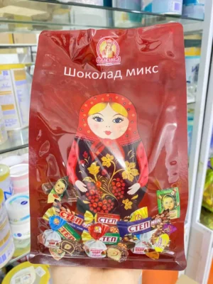 Kẹo socola Nga mix 8 vị Accoptii 450g Kẹo socola Nga mix 8 vị Accoptii 450g