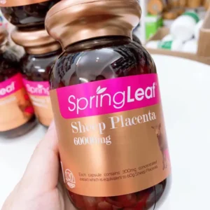 Nhau thai cừu Spring Leaf 60000mg Sheep Placenta 120 viên của Úc Nhau thai cừu cao cấp Placenta 60000mg Spring Leaf Úc, 120 viên
