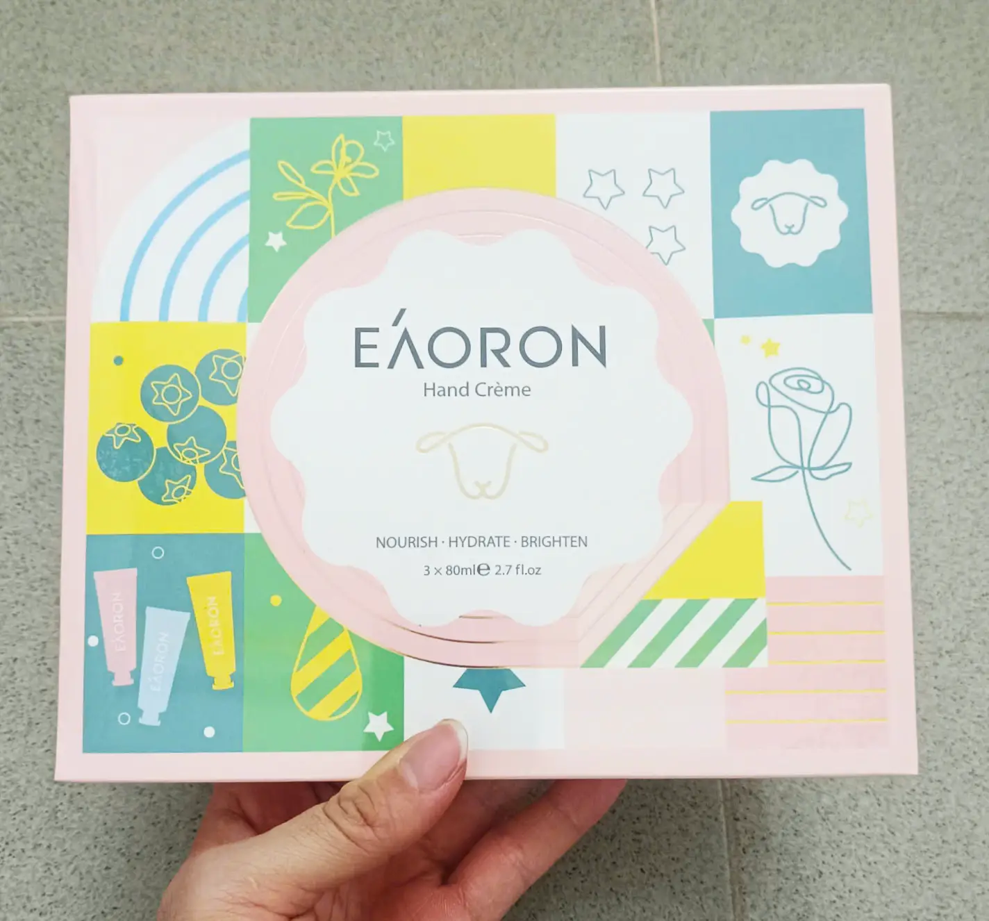 Set 3 kem dưỡng da tay Eaoron Hand Creme 80ml của Úc Set 3 kem dưỡng da tay Eaoron Hand Creme có 3 mùi Hoa hồng, việt quất, lavender