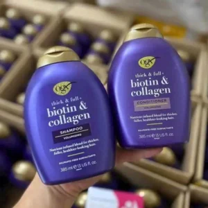 Set dầu gội xả OGX Thick & Full + Biotin & Collagen 385ml made in Greece