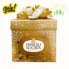 Socola Ferrero Rocher hộp vuông nơ vàng 225g