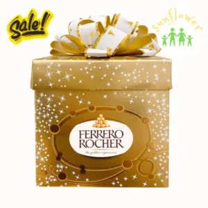 Socola Ferrero Rocher hộp vuông nơ vàng 225g