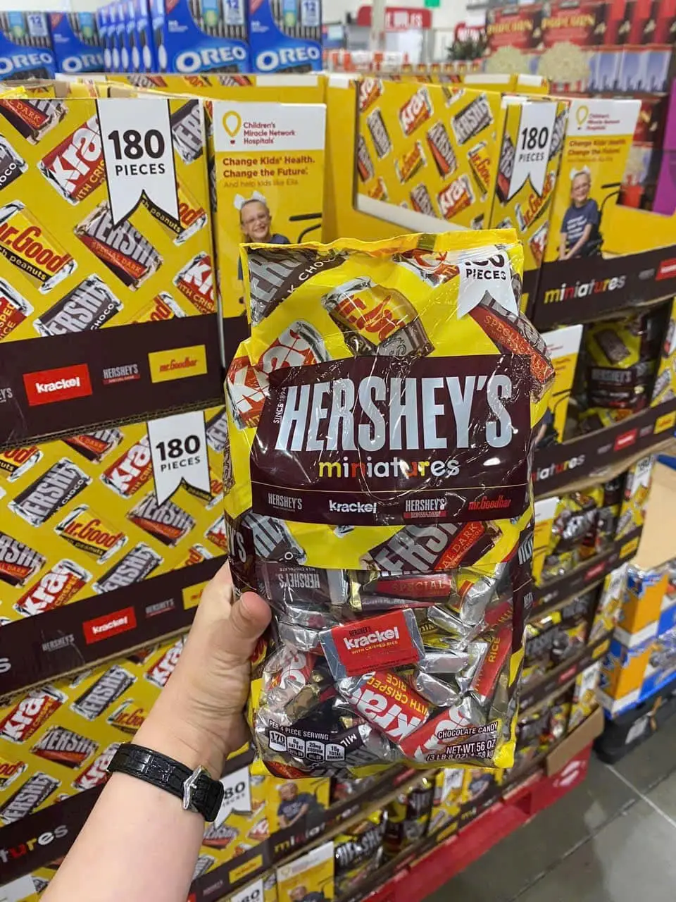 Kẹo socola Hershey's Miniatures 180 viên 1,58kg của Mỹ Socola Hershey's Miniatures Chocolate 1.58kg Mỹ