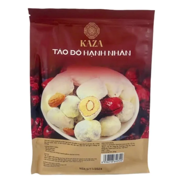 Táo Đỏ Hạnh Nhân Kaza 500g Snack Ăn Vặt 500g