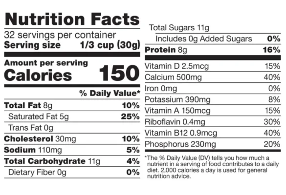 Sữa bột Horizon Organic Dry Whole Milk 870g của Mỹ Thành phần sữa bột Horizon Organic Dry Whole Milk 870g của Mỹ