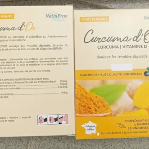 Tinh chất nghệ nano Curcuma d’Or NatinFran hộp 10 ống của Pháp Tinh nghệ nano Curcuma d'Or NatinFran Naturel - Nghệ nước