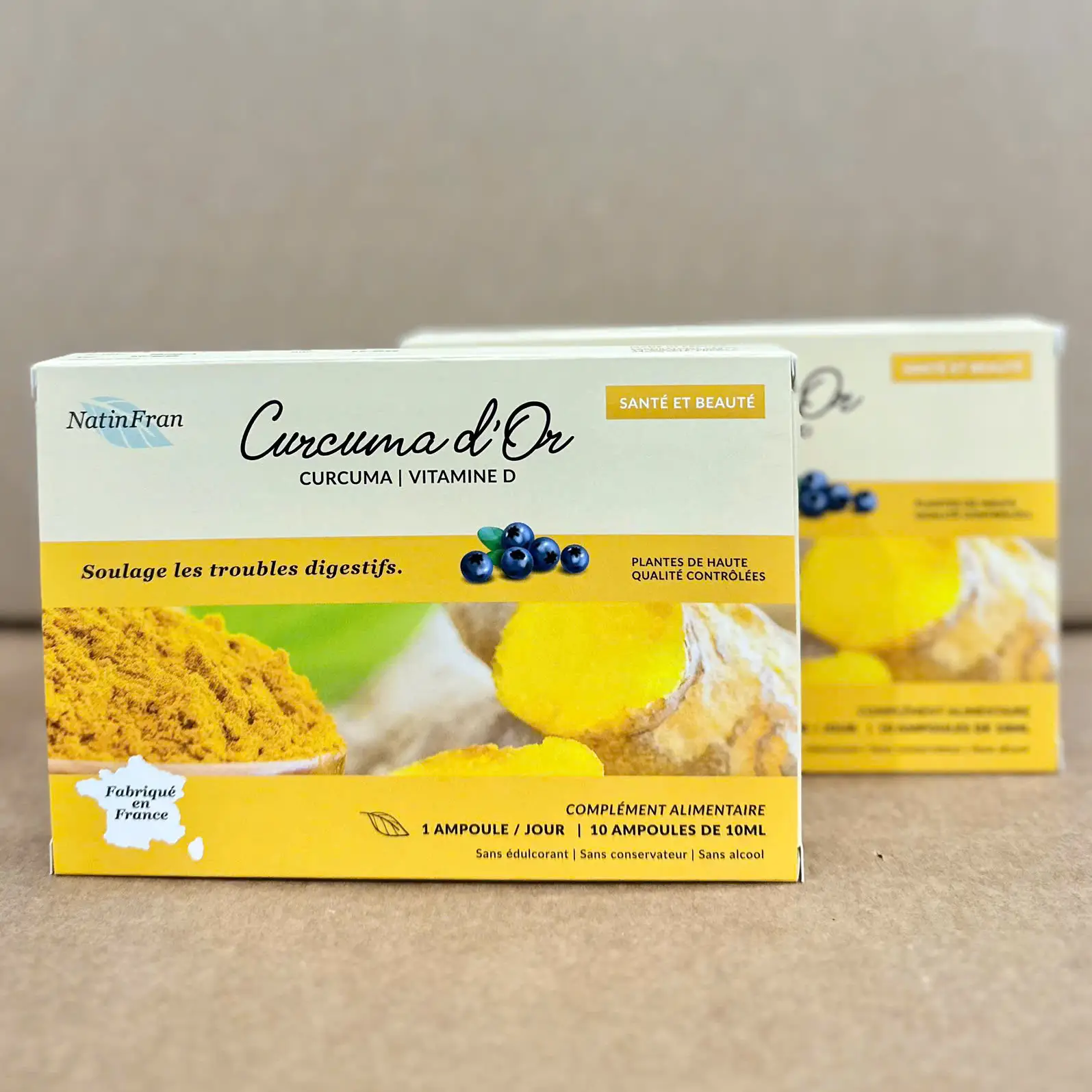 Tinh chất nghệ nano Curcuma d’Or NatinFran hộp 10 ống của Pháp Tinh nghệ nano Curcuma d'Or NatinFran của Pháp