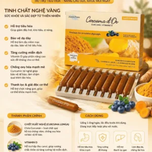Tinh chất nghệ nano Curcuma d’Or NatinFran hộp 10 ống của Pháp Tinh nghệ nano Curcuma d'Or NatinFran hộp 10 ống