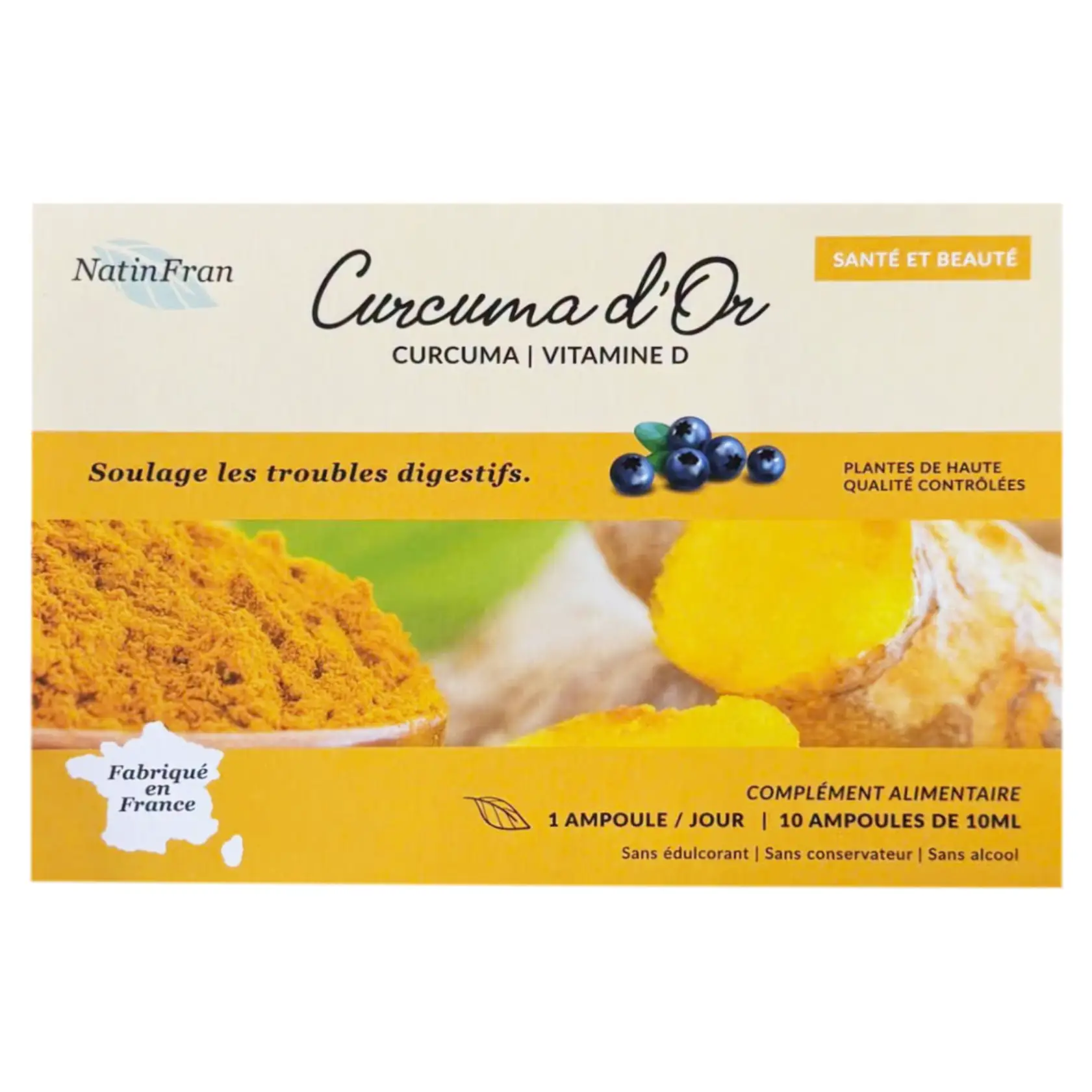 Tinh chất nghệ nano Curcuma d’Or NatinFran hộp 10 ống của Pháp Tinh nghệ nano Curcuma d'Or NatinFran hộp 10 ống Pháp