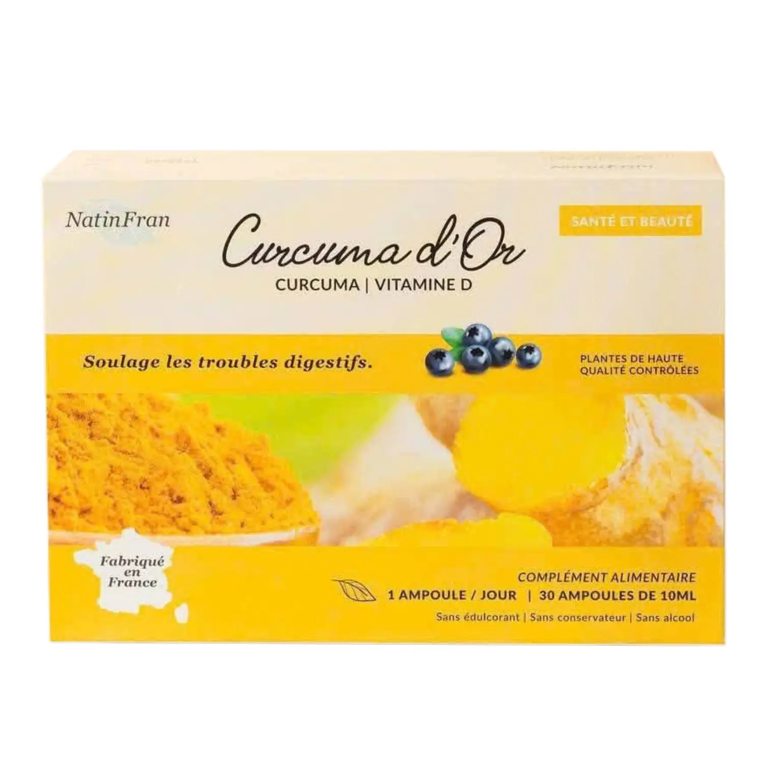 Tinh chất nghệ nano Curcuma d’Or NatinFran hộp 10 ống của Pháp Tinh nghệ nano Curcuma d'Or NatinFran hộp 10 ống Pháp