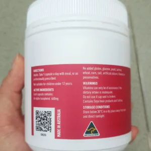 Viên uống Vitamin E Healthy Care 500IU hộp 200 viên của Úc Viên Uống Bổ Sung Vitamin E Healthy Care 500IU 200 Viên