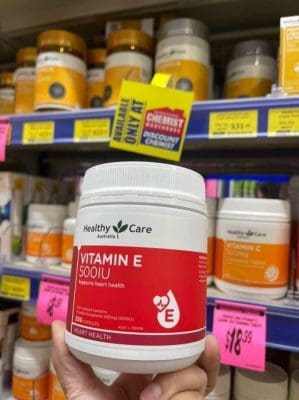 Viên uống Vitamin E Healthy Care 500IU hộp 200 viên của Úc Viên uống Vitamin E Healthy Care 500IU hộp 200 viên