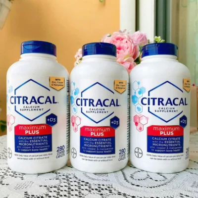 Viên uống Citracal Maximum Plus Calcium Citrate + D3 280 viên của Mỹ Viên uống bổ sung Canxi Citracal Maximum Calcium
