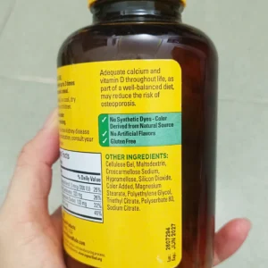 Viên uống Nature Made Calcium Magnesium Zinc with Vitamin D3 hộp 300 viên của Mỹ Viên uống bổ sung Canxi Vitamin D Nature made calcium magnesium zinc D3 300 viên