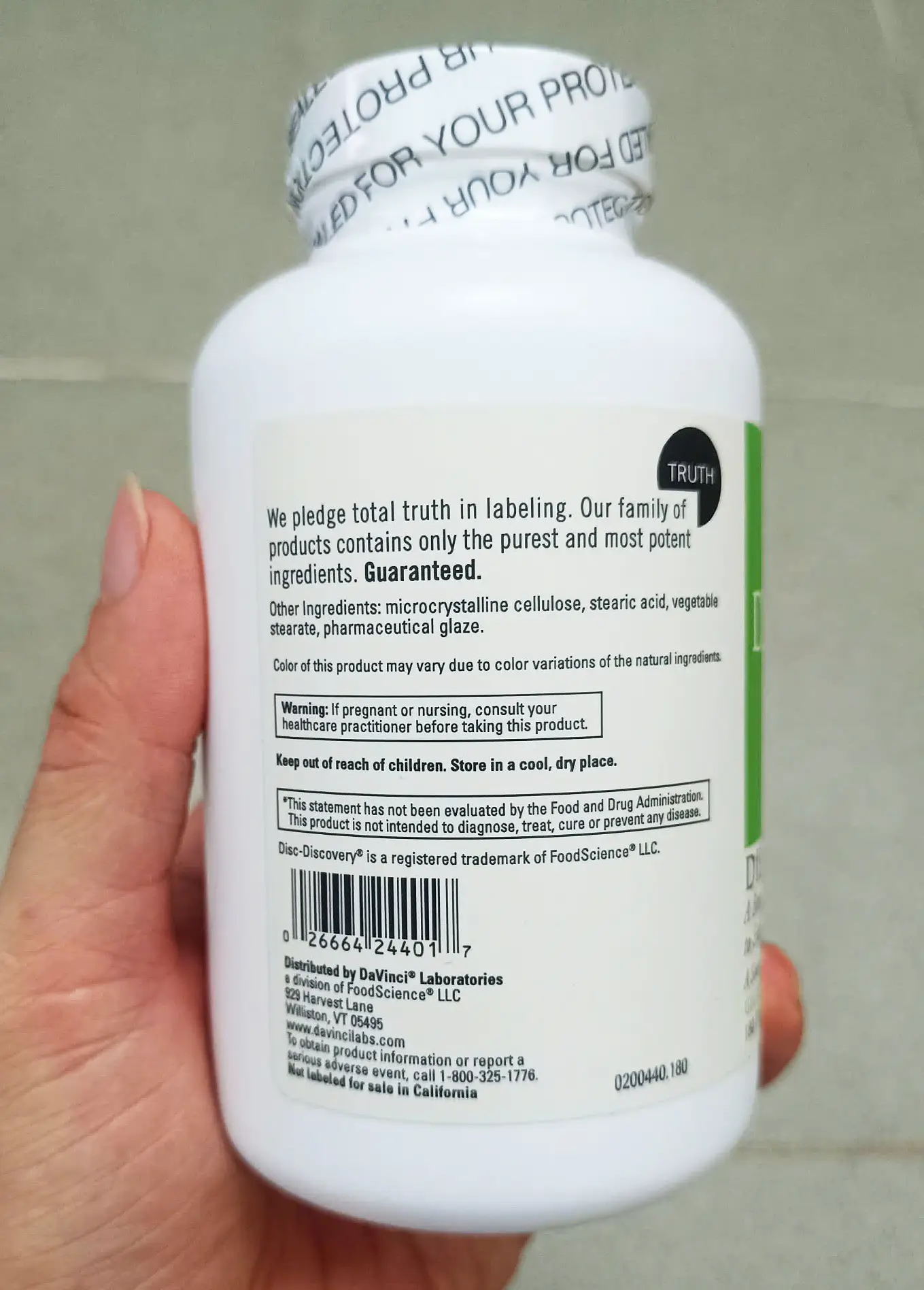 Viên uống Davinci Disc Discovery 180 viên của Mỹ Viên uống hỗ trợ thoát vị đĩa đệm Davinci Disc 180 viên