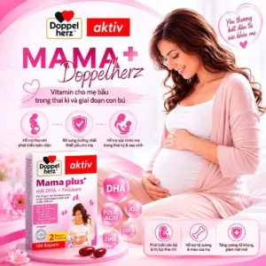 Vitamin tổng hợp cho bà bầu Doppelherz Mama plus + mit DHA + Folsaure, hộp 30 viên