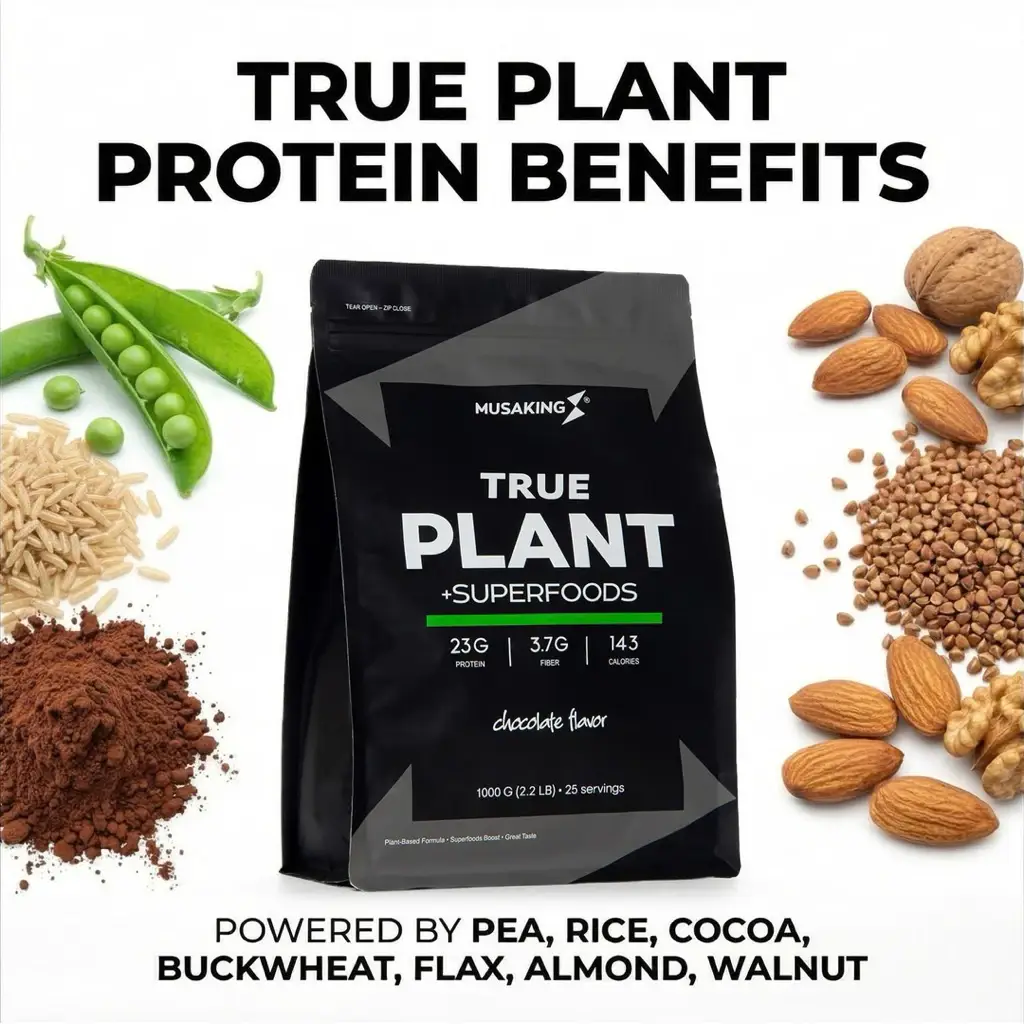 Sữa thực vật Pure Vegan Protein Body Gold túi 1 kg sữa thực vật True Plant Superfood Musaking