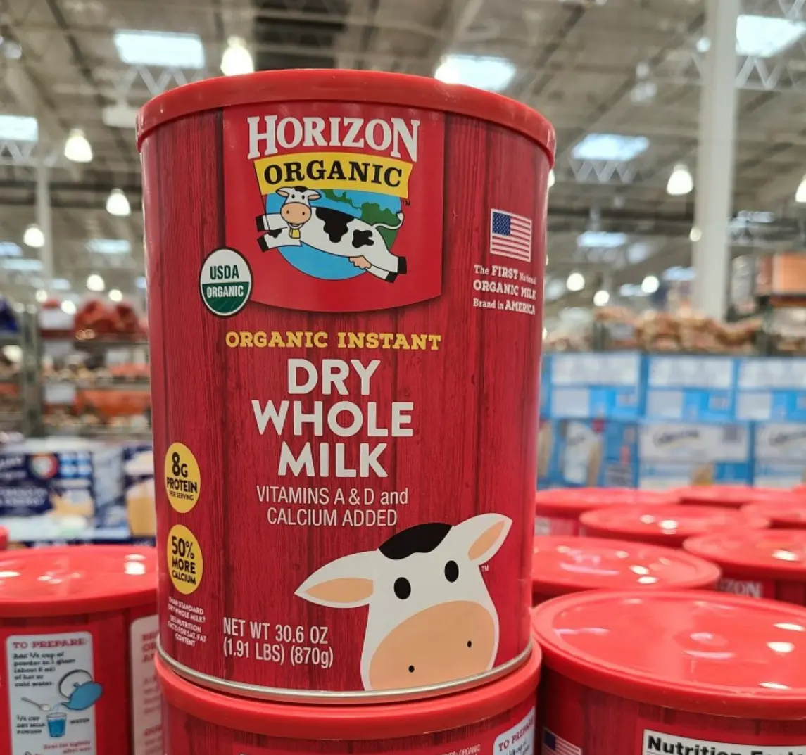Sữa bột Horizon Organic Dry Whole Milk 870g của Mỹ sữa tươi nguyên kem dạng bột horizon