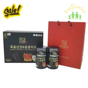 Cao Hắc Sâm Đông Trùng Hạ Thảo Chambarunsam Hàn Quốc Hộp 2 Lọ x 240G