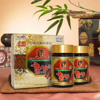 Cao hồng sâm Kanghwa 6 năm tuổi hộp giấy 2 lọ x 250g của Hàn Quốc Cao Hồng Sâm KANGHWA Hộp Giấy 2 Lọ x 250g