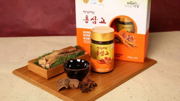 Cao hồng sâm linh chi Achimmadang hộp 2 lọ x 240g của Hàn Quốc Cao linh chi nhân sâm Hàn Quốc Achimmadang hộp 2 lọ