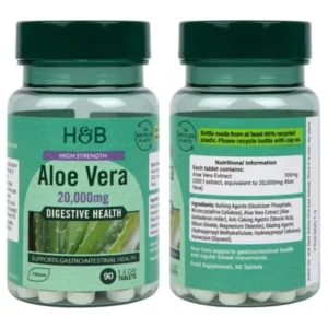 Thải độc ruột Holland & Barrett High Strength Aloe Vera 90 Tablets