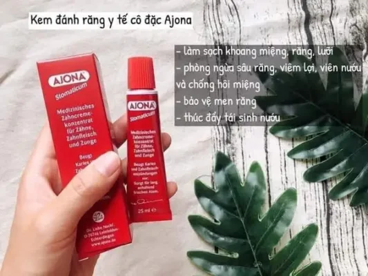 Kem đánh răng Ajona Stomaticum 25ml của Đức Kem Đánh Răng Ajona Stomaticum nội địa Đức