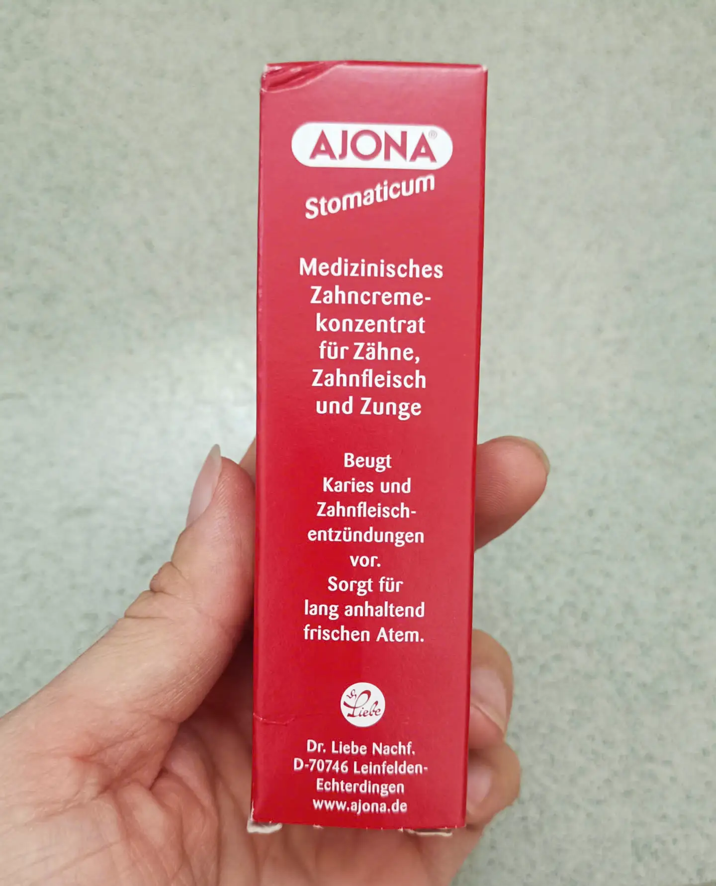 Kem đánh răng Ajona Stomaticum 25ml của Đức Kem Đánh Răng Y Tế Ajona, 25 ml