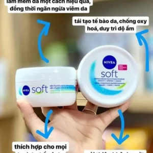 Kem dưỡng ẩm Nivea Soft 200ml của Đức Kem dưỡng ẩm Nivea Soft Đức 200ml