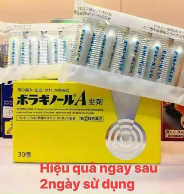 Viên đặt trĩ chữ A Nhật Bản Borraginol 30 Viên