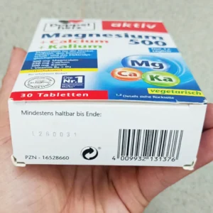 Viên uống bổ sung Magie 500 Canxi Kali Đức tăng cường sức khỏe hệ thần kinh