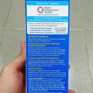 Siro canxi nước Osteocare Liquid Original 200ml của Anh Quốc Canxi Dạng Nước Osteocare Liquid Original 200ml Anh