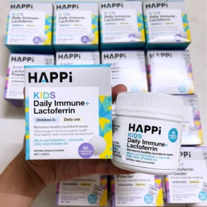 Happi Kids Daily Immune + Lactoferrin Chewable 60 viên