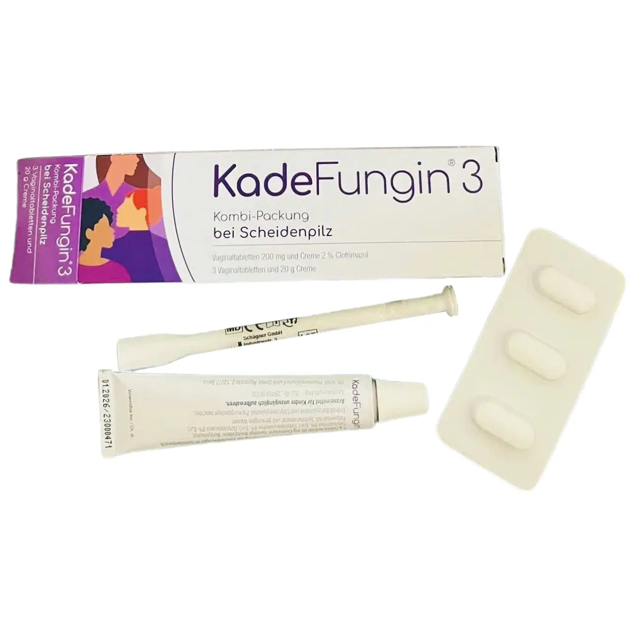 Thuốc phụ khoa KadeFungin 3 Kombi-Packung của Đức Kade Fungin 3 Kombi Packung dạng viên và kem của Đức
