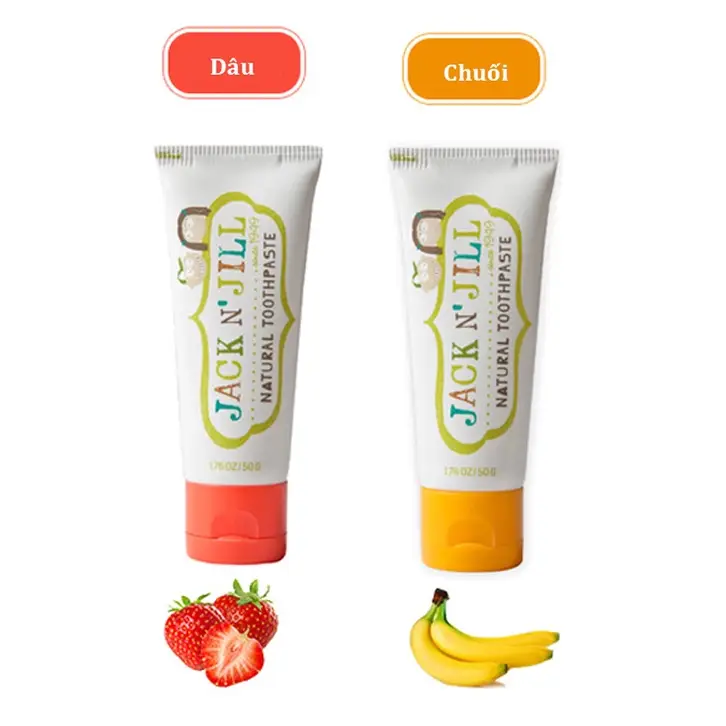 Kem đánh răng Jack N' Jill 50g của Úc Kem đánh răng Jack N' Jill 50g, nuốt được 6M+