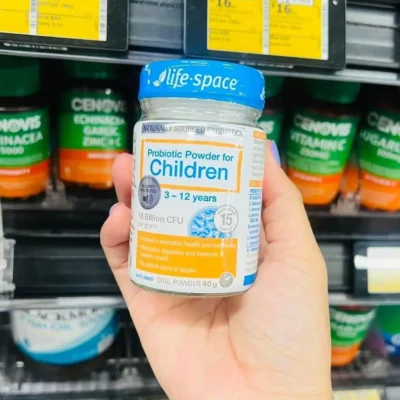 Men vi sinh Life Space Probiotic Powder For Children 40g của Úc Men vi sinh Life Space Children Probiotic 3 - 12 Years Oral Powder