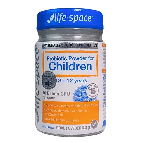 Men vi sinh Life Space Probiotic Powder For Children 40g của Úc Men vi sinh Life Space Probiotic Powder For Children Úc