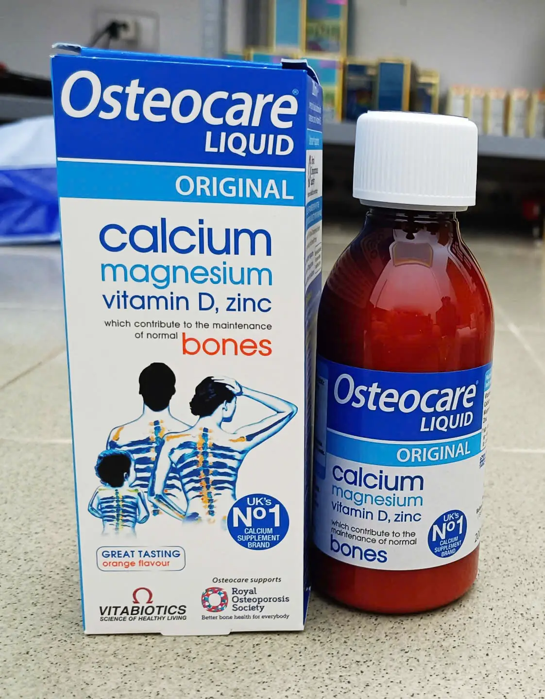 Siro canxi nước Osteocare Liquid Original 200ml của Anh Quốc Osteocare Liquid Original Bổ sung Canxi và vitamin D dạng nước