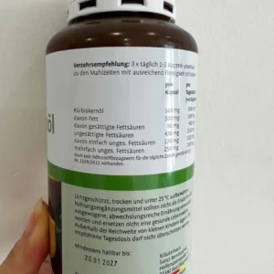 Viên uống bổ thận Sanct Bernhard Kurbiskernol Kapseln 150 viên của Đức Viên uống Bổ thận Sanct Bernhard hàng Đức 150v