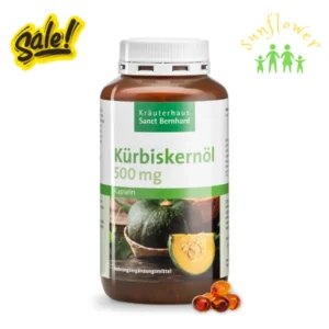 Viên uống bổ thận Sanct Bernhard Kurbiskernol Kapseln 150 viên của Đức