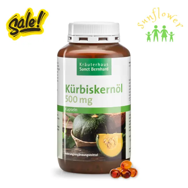 Viên uống bổ thận Sanct Bernhard Kurbiskernol Kapseln 150 viên của Đức Viên uống bổ thận Sanct Bernhard Kurbiskernol Kapseln 150 viên của Đức