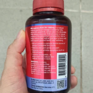 Dầu Nhuyễn Thể Omega 3 Krill Oil của Microgenics Úc lọ 60 viên 1000mg