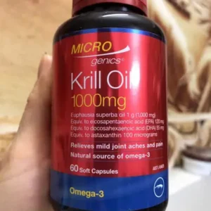 Dầu nhuyễn thể liều cao Micro Red Krill Oil 1000mg 60 viên của Úc